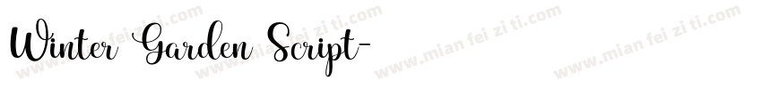 Winter Garden Script字体转换
